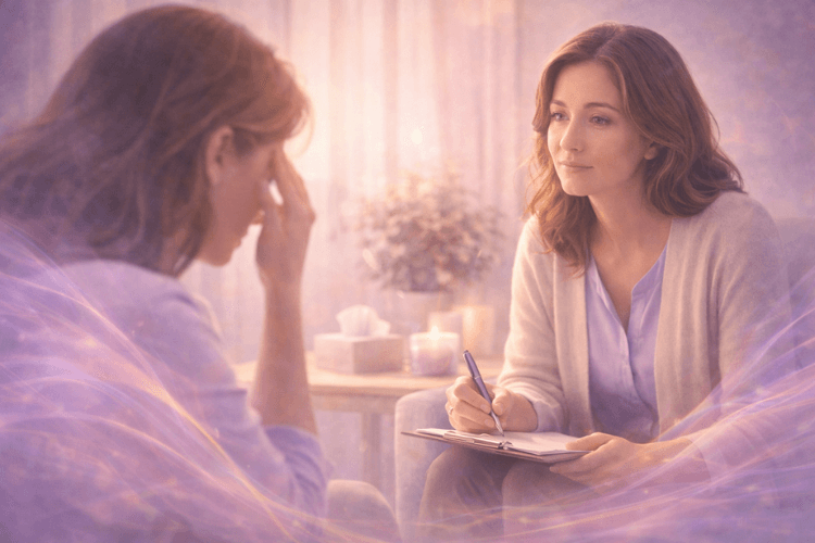 woman helps other woman with magic truffle integration